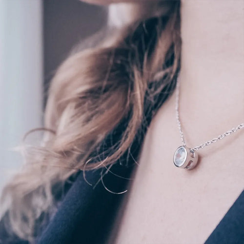 Chic Birthstone Steel Necklace