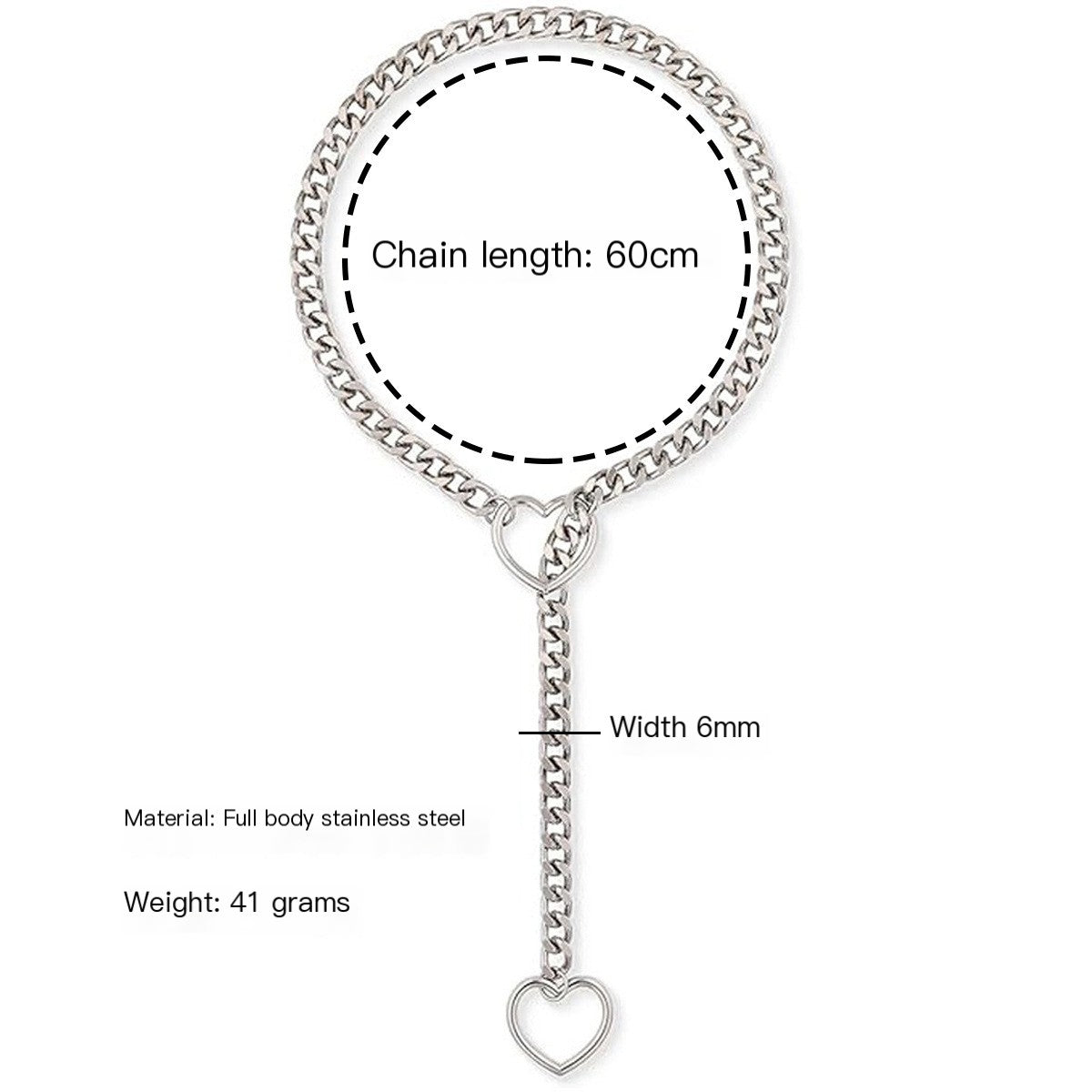 Elegant Heart Slide Chain